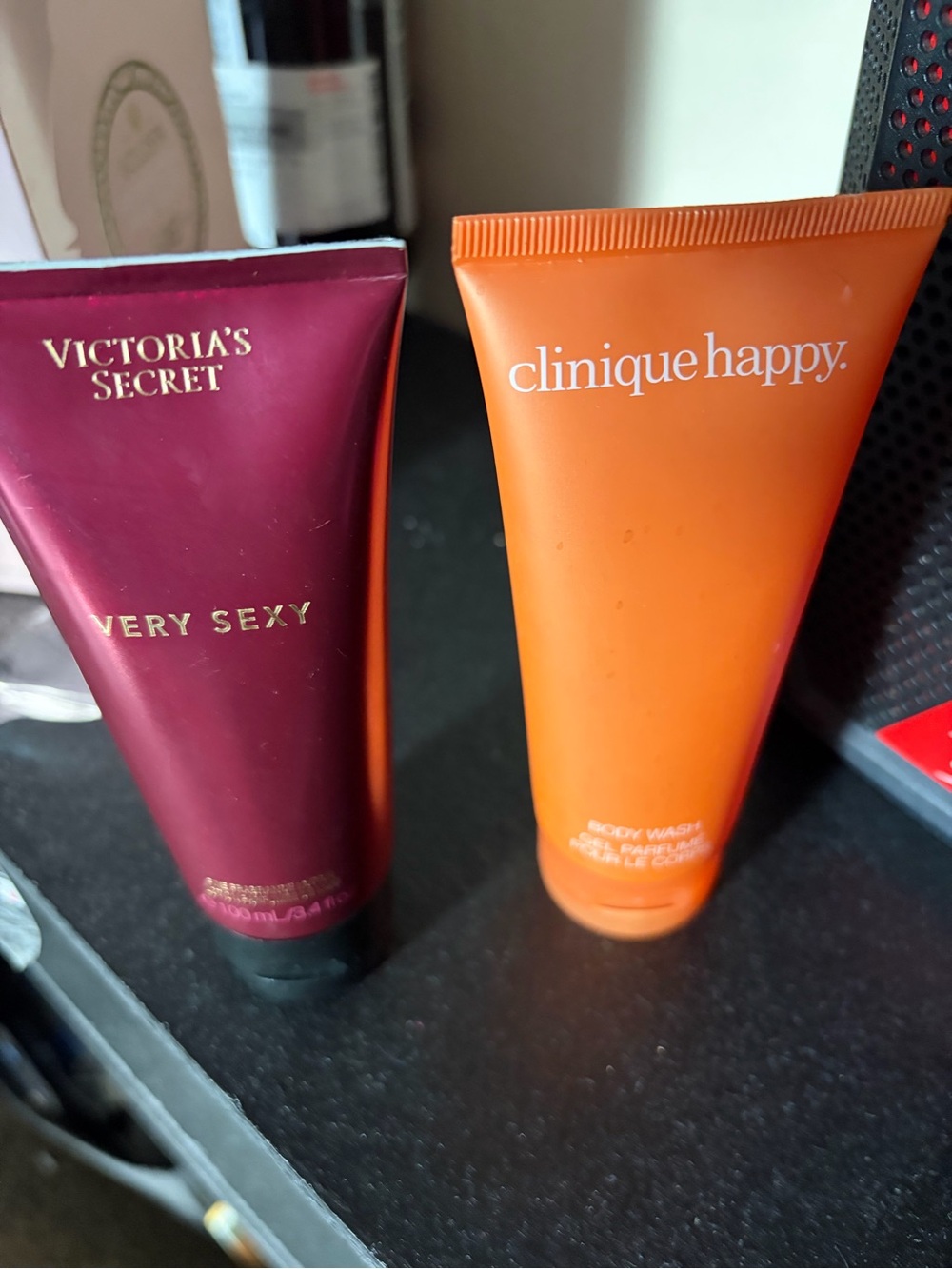 Clinique Happy wash and Victoria’s Secret very sexy lotion